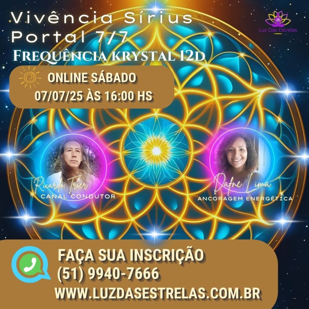 Vivência Online Portal de Sírius 7/7 Krystal 12D